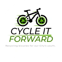 logo of bicycle for cycle it forward san antonio, a charitable organization.